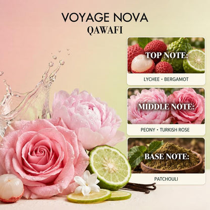 Voyage Nova Women’s Extrait de Parfum – Rose & Fruity Floral Luxury Fragrance, Long-Lasting Perfume, 50ml / 100ml